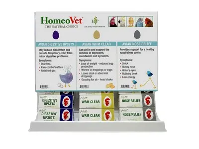15pc Homeopet AVIAN Display - Health/First Aid